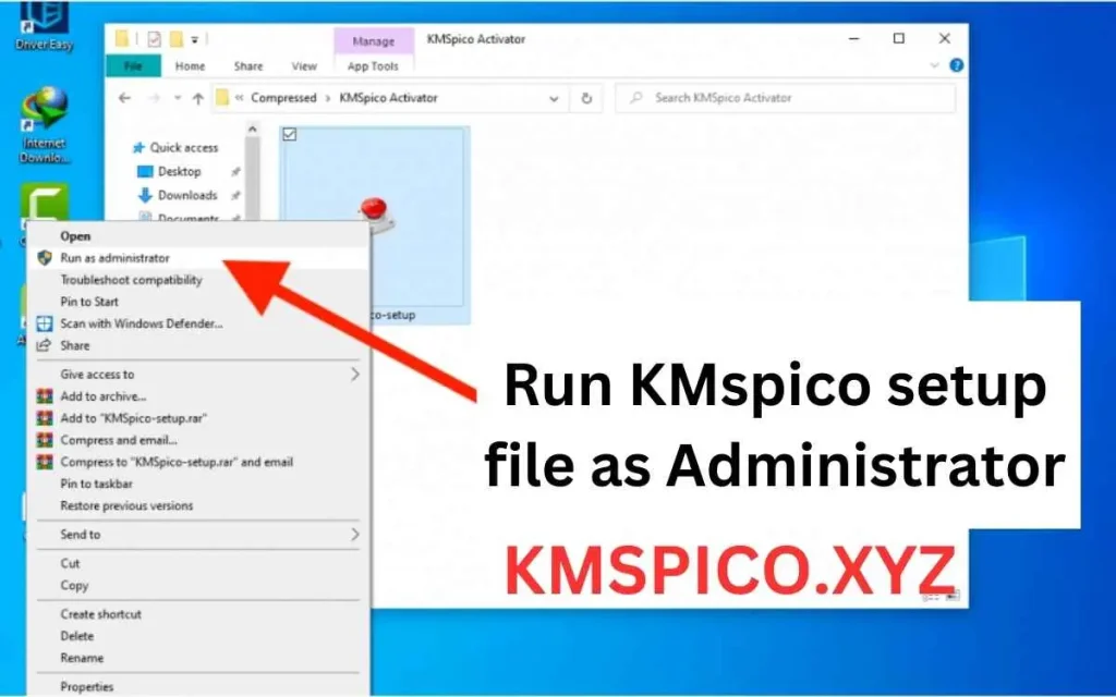 Run KMspico setup file as Administrator