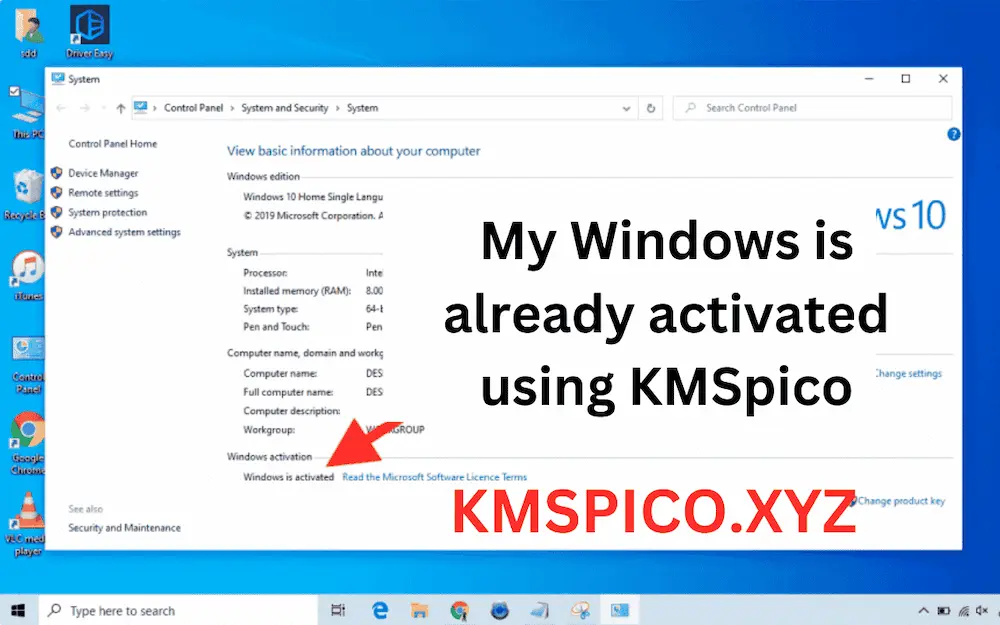 windows 10 activation using KMSpico