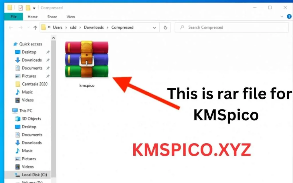 locate KMSpico.rar file in your PC